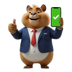 Capybara aprobando con pulgar arriba